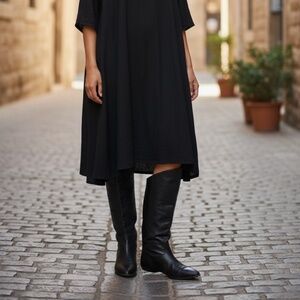 Vintage Duchess Women's Knee High Pull On Leather Riding Boots,‎ Size 10